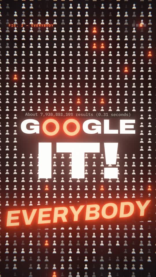 GOOGLE IT! over a crowd of 8 billion