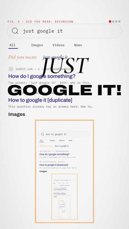 A results page that contains itself