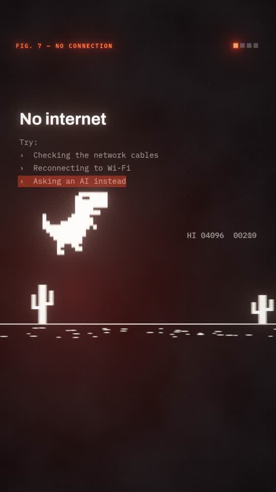 Offline dinosaur jumping cacti on the beat